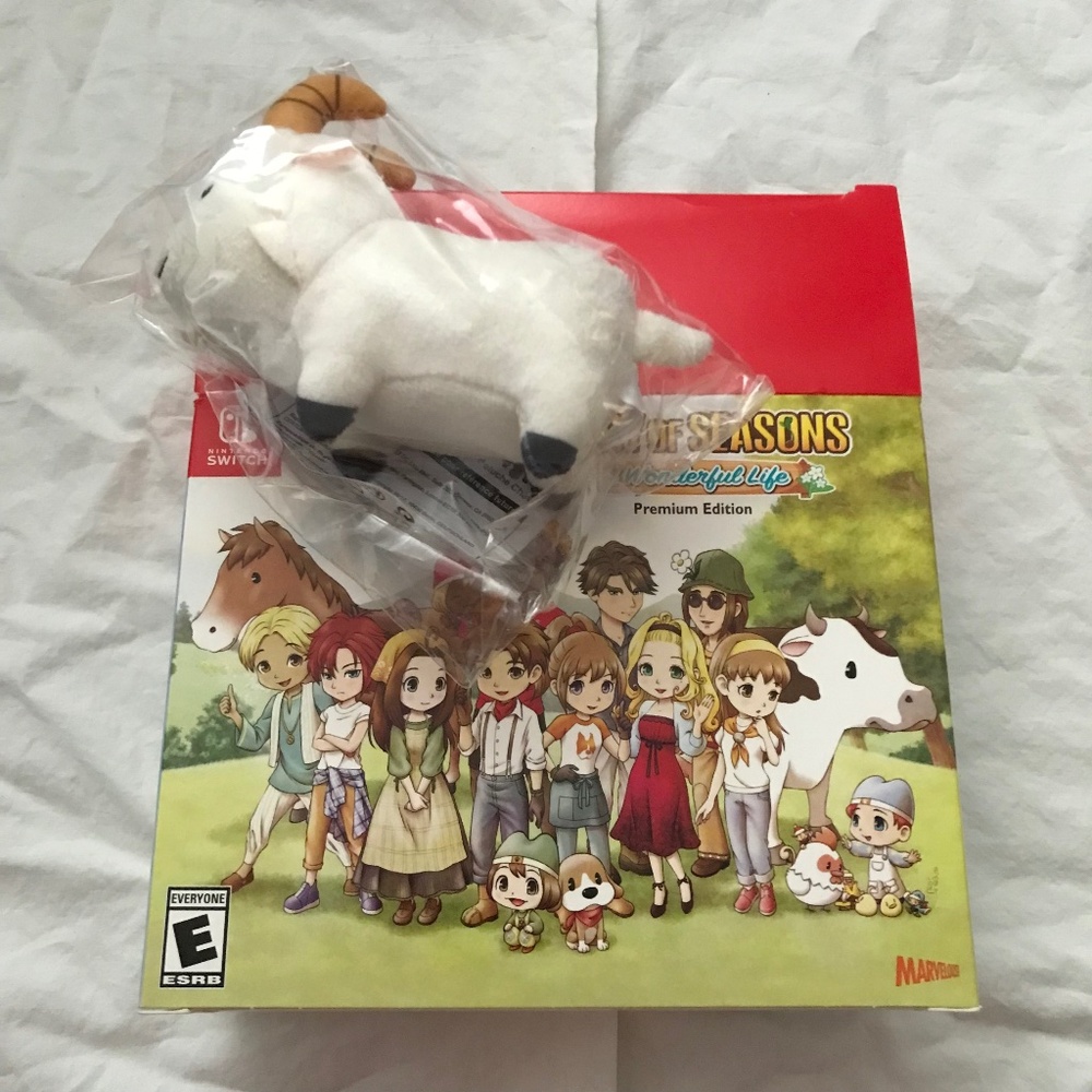 Marvelous OPEN BOX Story of Seasons A Wonderful Life Goat Plush Nintendo Switch